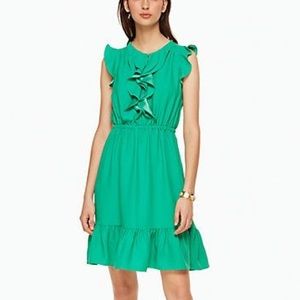 kate spade ✨ sleeveless crepe ruffle dress